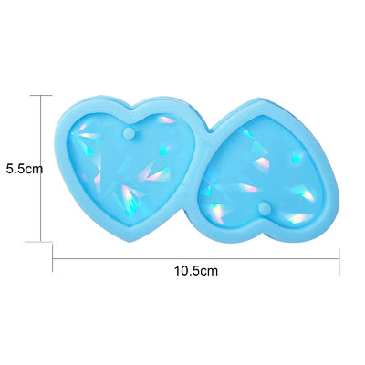 MHC Love Shape Moldes de Resina Epoxi de Silicona UV Joalheria Pendente de Coração Grávidas Brincos Holográficos Moldes de Resina
