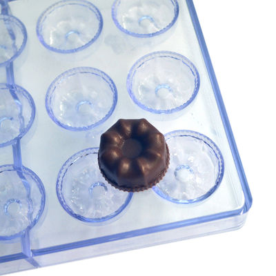 MHC Grade Alimentar Molde de chocolate de silicone personalizado 3D de plástico duro policarbonato de molde de chocolate feito à mão