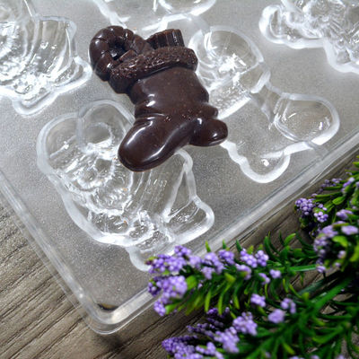 Molde de barras de chocolate 3d de policarbonato de forma especial 3D feito à mão para cozinha e restaurante