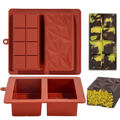 MHC Chocolate Molud Bar Grossa Ferramentas de bolo de silicone Chocolate Bar Moldes profundos