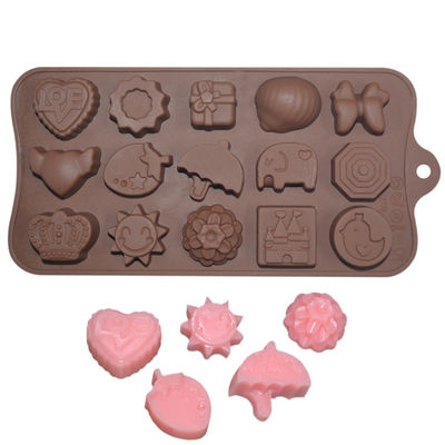 MHC Custom Pour Chocolate Silicone Chocolate Mold Forma de desenho animado fofinho para ferramentas de bolo de limpeza fácil