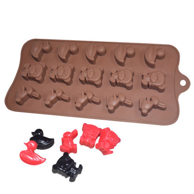 MHC Fabricação Alimentos Grau de silicone Molde de chocolate Design de animais fofinho Pato Urso Coelho