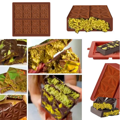 MHC Silicone Dubai Chocolate Mold Custom Deep Small Silicone Chocolate Mold Manufacturers